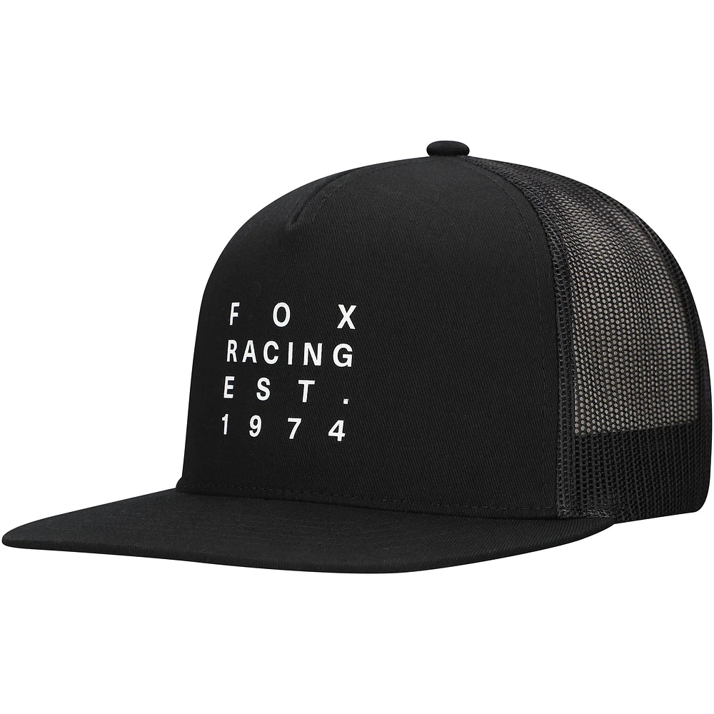 Casquette ajustable à pression Black Fox Racing Est. 1974 pour homme