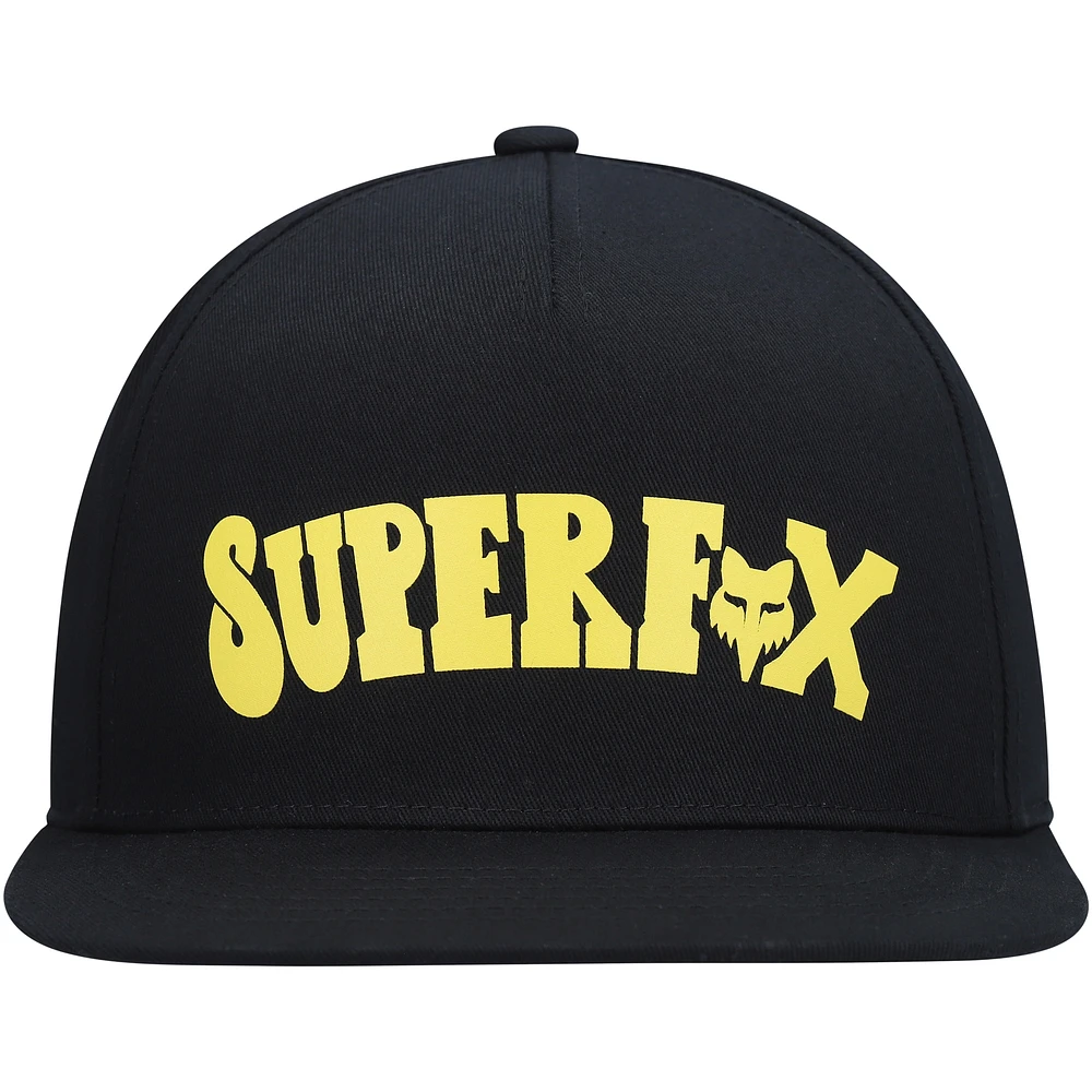 Casquette Snapback Fox Super Trik noire pour hommes