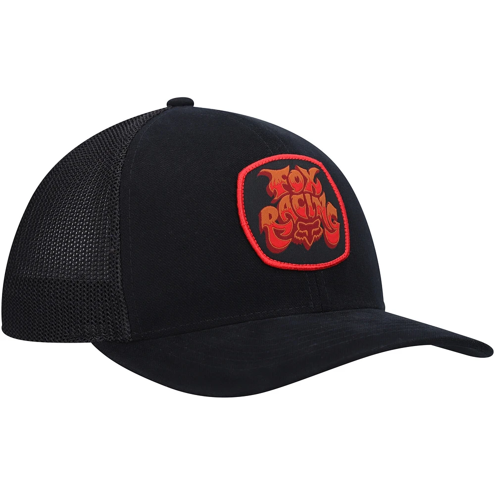 Men's Fox Black Colel Tri-Blend Trucker Flex Hat