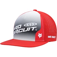 Casquette Snapback réglable Fox Foyl Pro Circuit pour hommes, gris/rouge