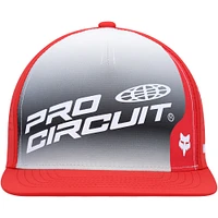 Casquette Snapback réglable Fox Foyl Pro Circuit pour hommes, gris/rouge