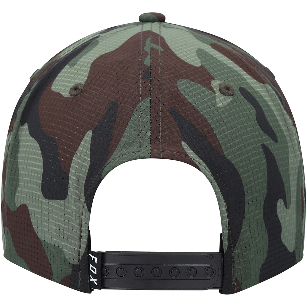 Casquette Snapback Fox Green Vzns Camo Tech pour hommes