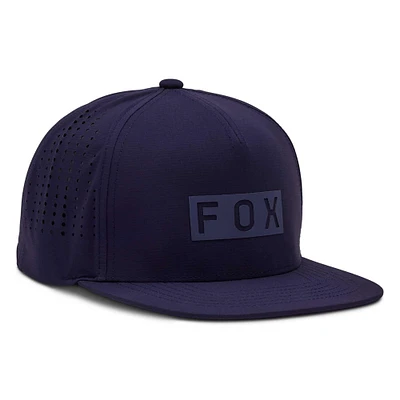 Men's Fox Navy Wordmark Tech Snapback Hat