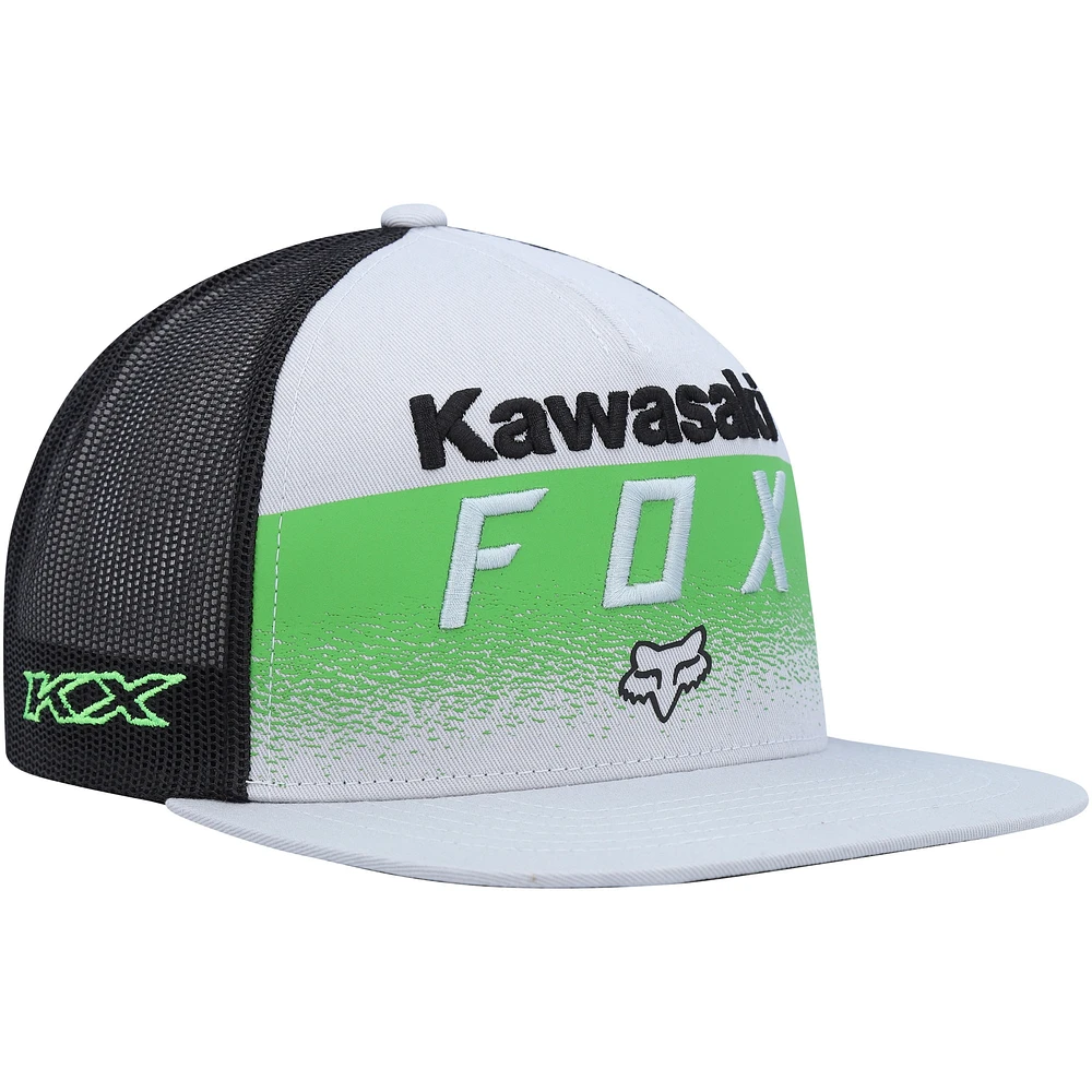 Men's Fox x Kawasaki Gray/Black Snapback Hat