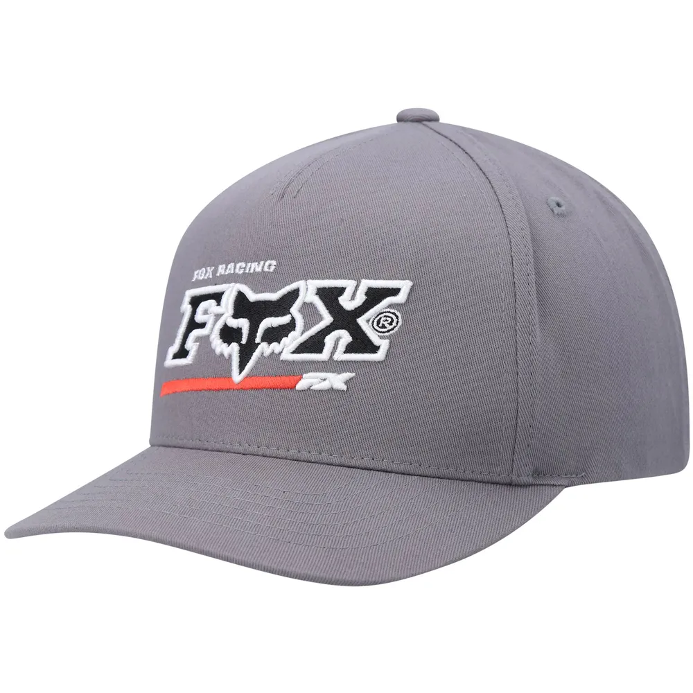 Men's Gray Fox Racing Powerband Snapback Hat