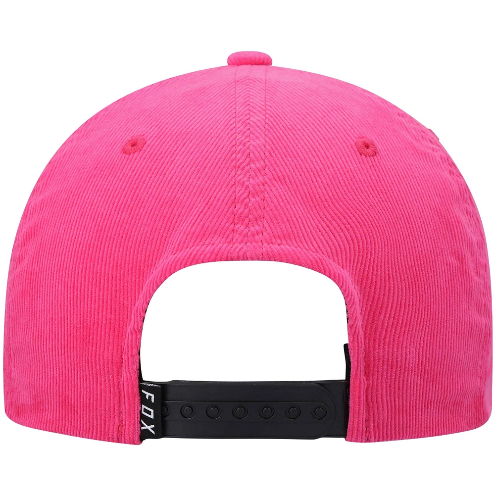 Men's Pink Fox Racing Brushed Snapback Hat