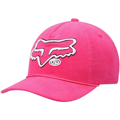 Men's Pink Fox Racing Brushed Snapback Hat