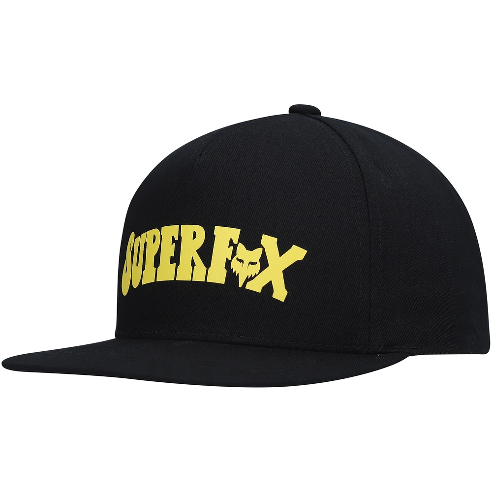 Casquette Snapback Fox Super Trik noire pour jeunes