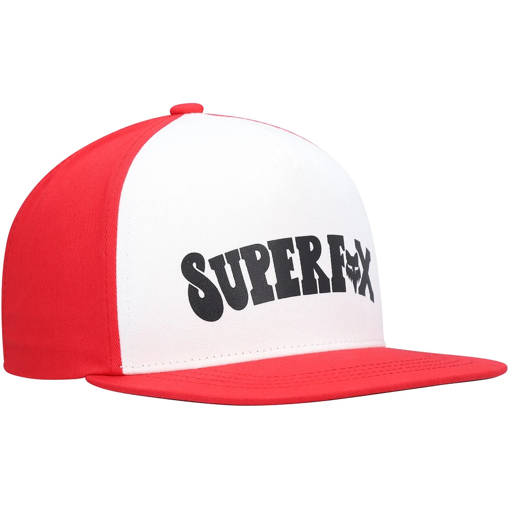 Casquette Snapback Fox Super Trik Blanc/Rouge pour Jeunes