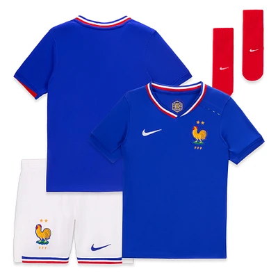 Ensemble maillot de stade l'équipe nationale France Nike bleu pour bébé