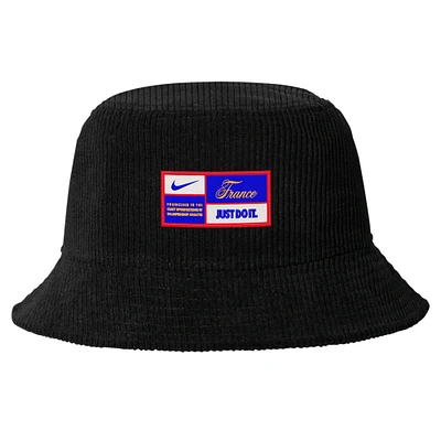 Men's Nike Black France National Team Corduroy Bucket Hat