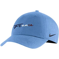 Casquette réglable Nike Bleu France Team Campus Performance pour homme