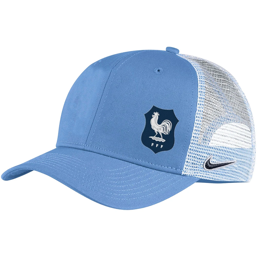 Casquette Snapback Trucker Classic99 de l'équipe nationale de France Nike bleue pour homme