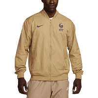 Men's Nike Gold France National Team Woven Bomber Full-Zip Jacket