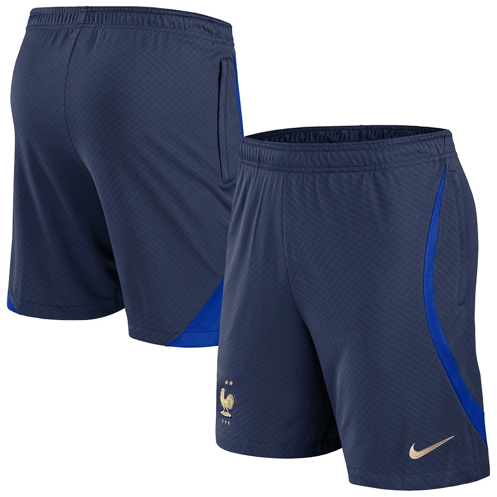 Short de performance Strike l'équipe nationale France Nike bleu marine pour homme