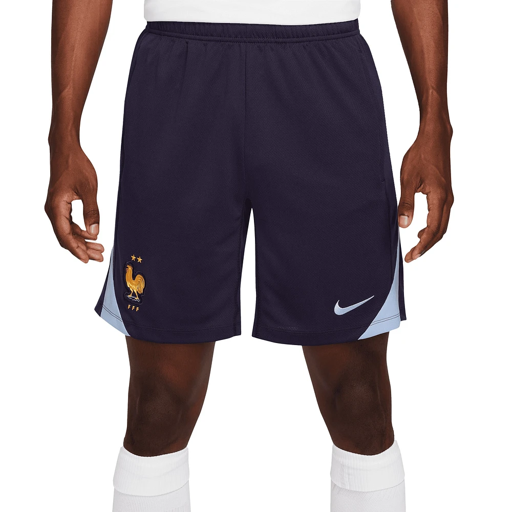 Short Nike Bleu Marine Equipe Nationale de France 2024 Strike Performance pour Homme