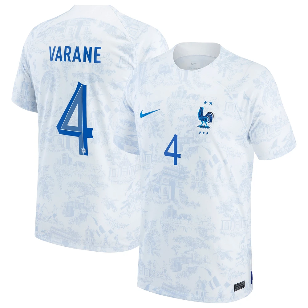 Maillot Homme Nike Raphael Varane Blanc France Équipe Nationale 2022/23 Réplique Extérieur