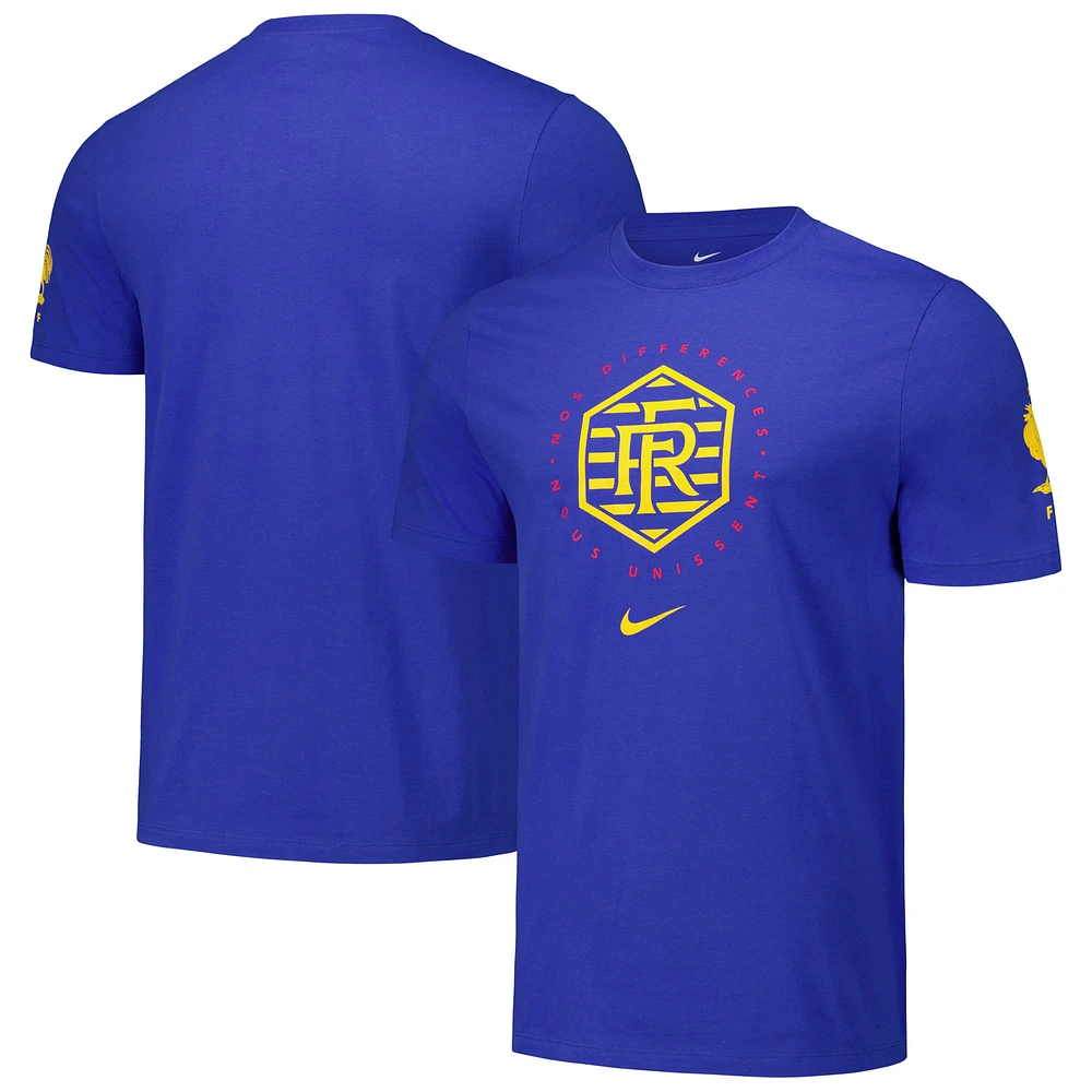 T-shirt Nike Royal France National Team Localized Core en coton pour homme