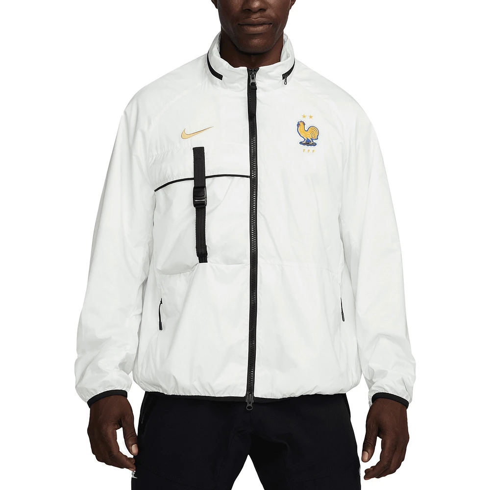 Men's Nike  White France National Team 2024 Halo Anthem Full-Zip Jacket