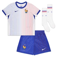 Ensemble de kit stade réplique extérieur l'équipe nationale France 2024 Nike blanc pour enfants d'âge préscolaire