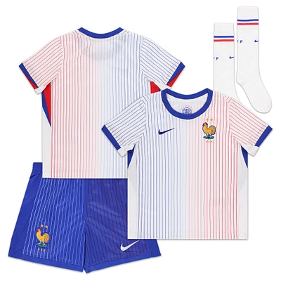 Preschool Nike  White France National Team 2024 Away Replica Stadium Kit Set