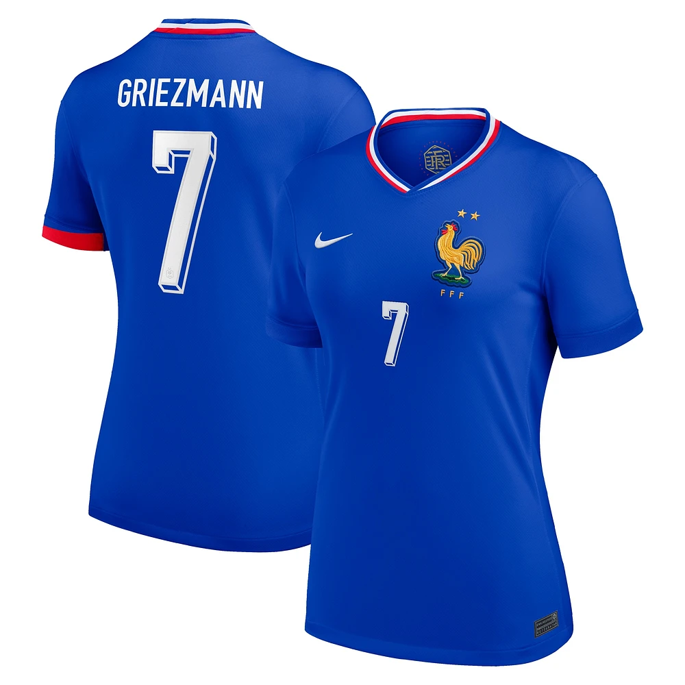 Maillot Femme Nike Antoine Griezmann Bleu France Réplique Domicile 2024