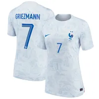 Men's Nike Kylian Mbappe White France National Team 2022/23 Away Breathe Stadium Replica Player Jersey