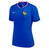 Maillot blanc réplique domicile de l'équipe nationale France 2024 Nike bleu pour femme