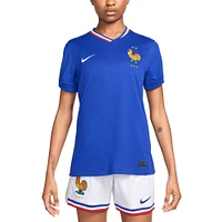 Maillot blanc réplique domicile de l'équipe nationale France 2024 Nike bleu pour femme