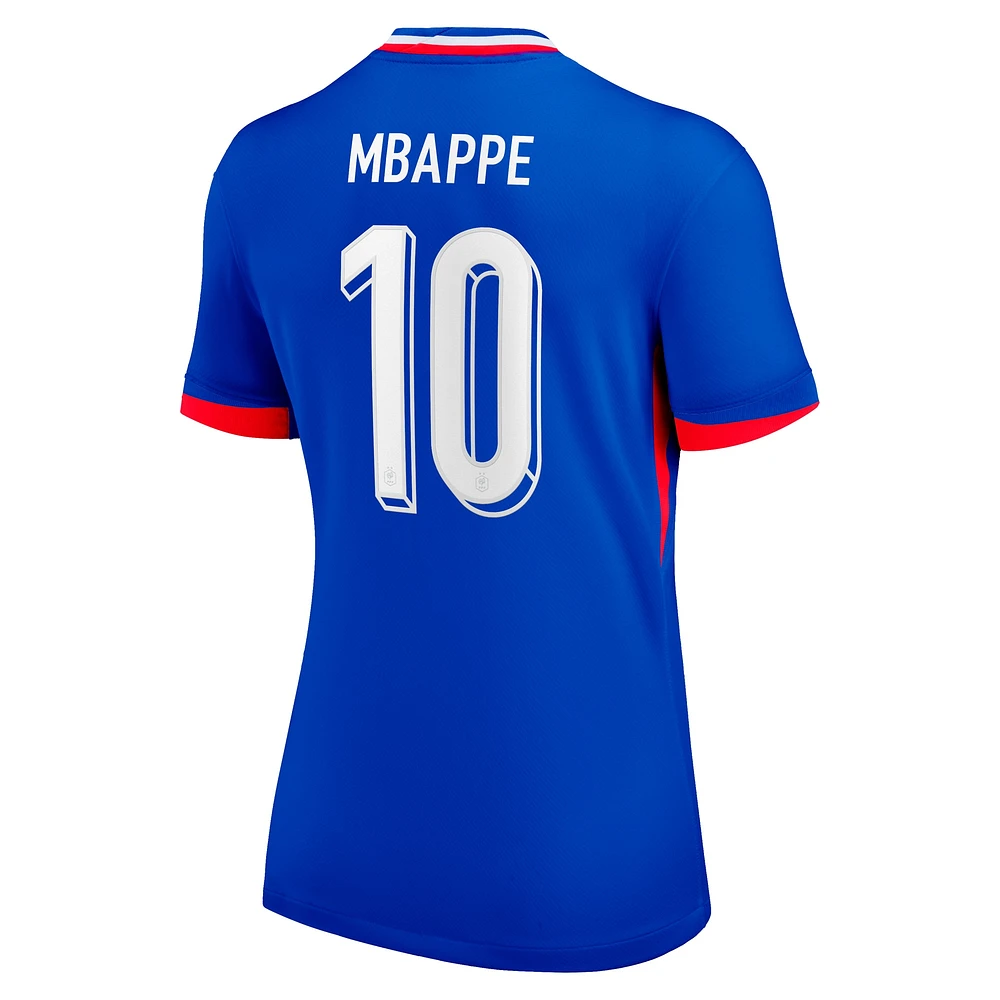 Maillot Nike Kylian Mbappe Femme Bleu France Réplique Domicile 2024