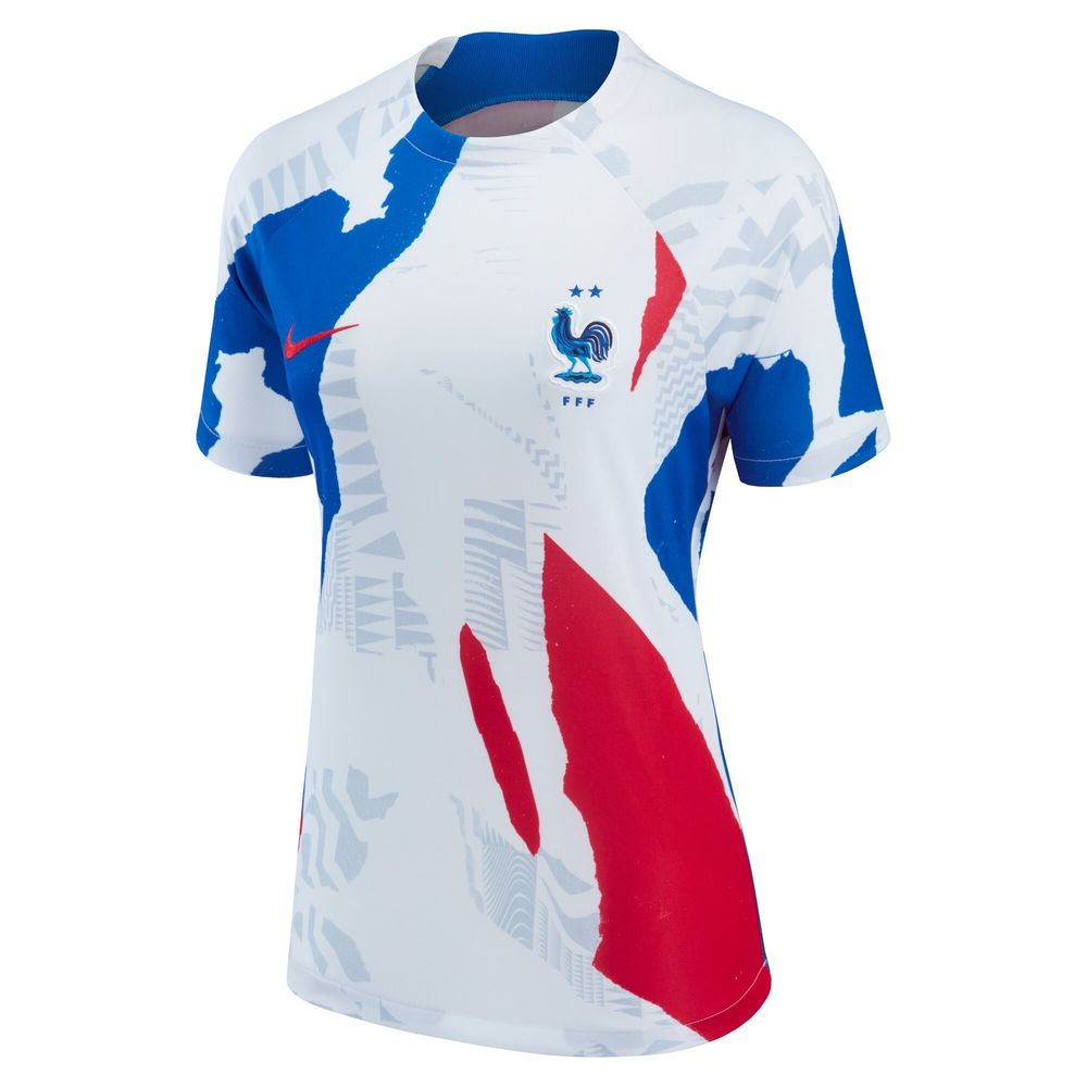 Women's Nike White France National Team 2022 Pre-Match Top