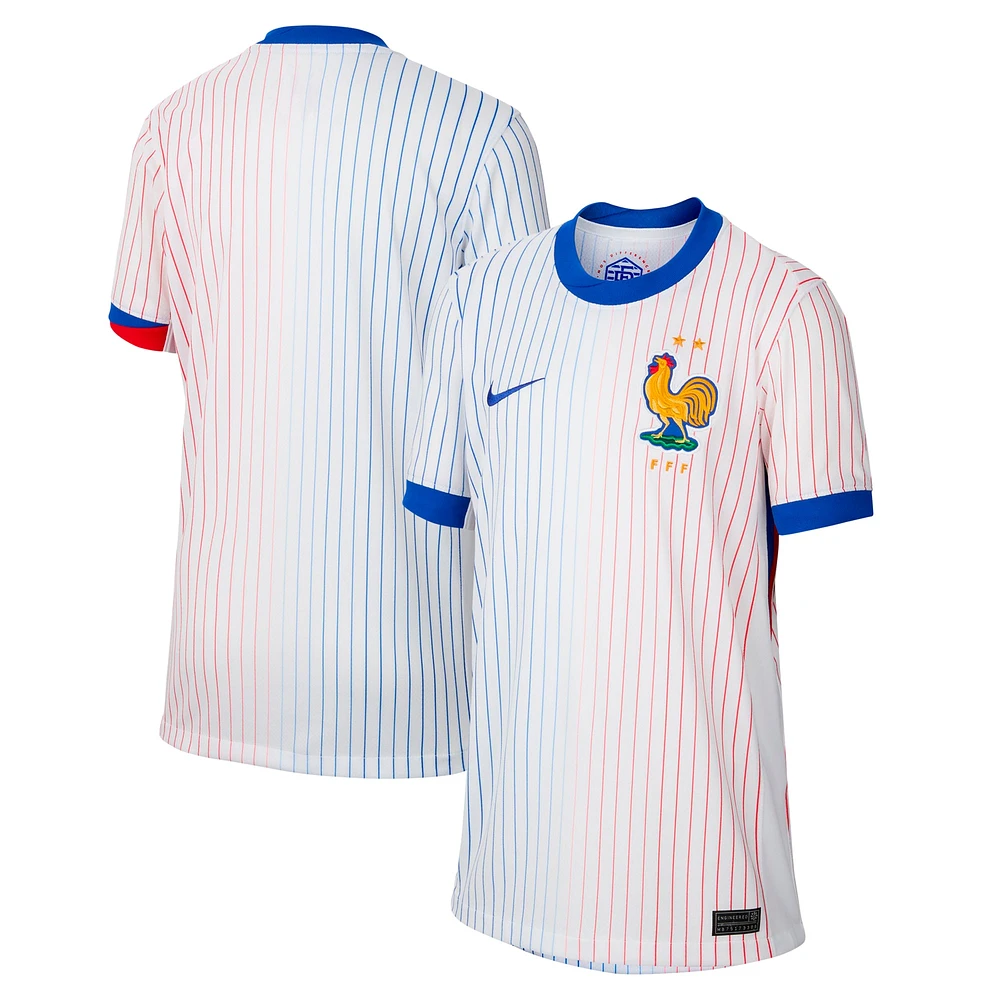 Maillot Nike blanc réplique domicile de l'équipe nationale France 2024 pour enfant