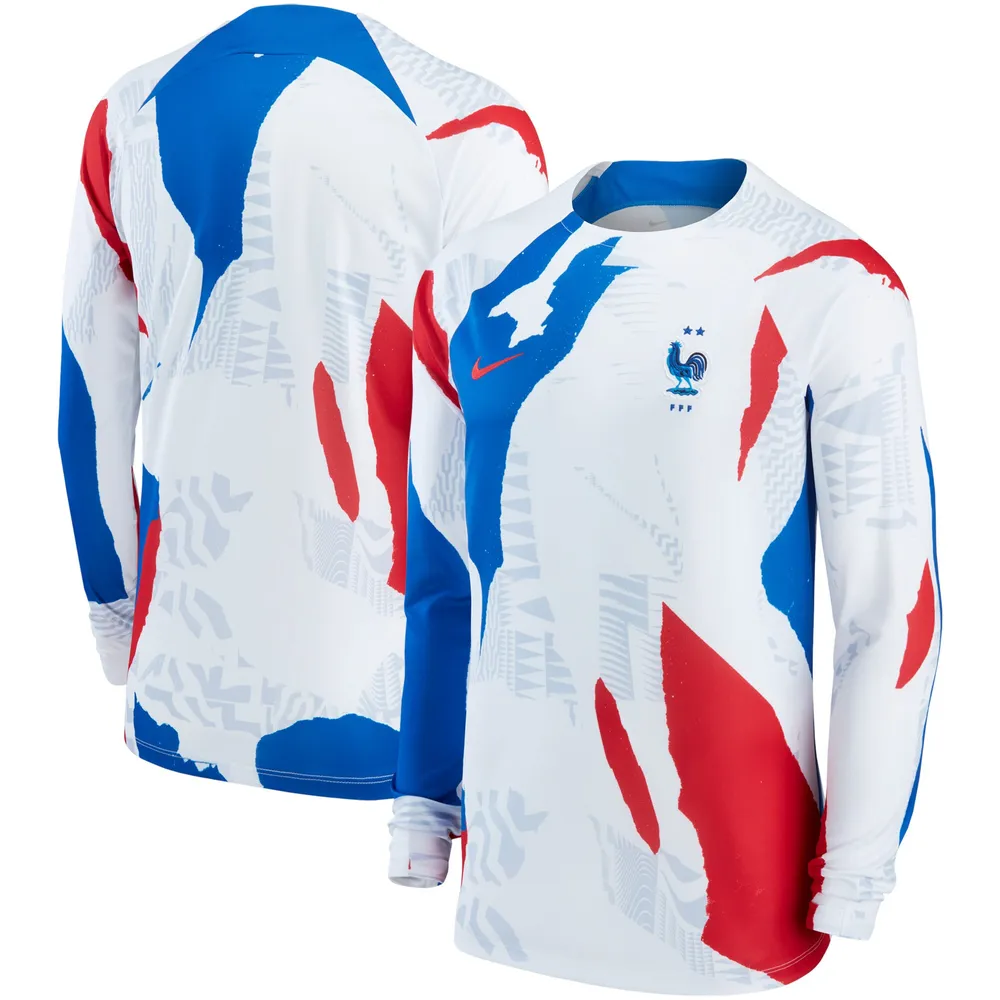 Lids France National Team Nike Youth Pre-Match Performance Long Sleeve Shirt - White | Connecticut Post Mall
