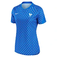 Women's Nike Blue France National Team 2022/23 Away Pre-Match Performance Top