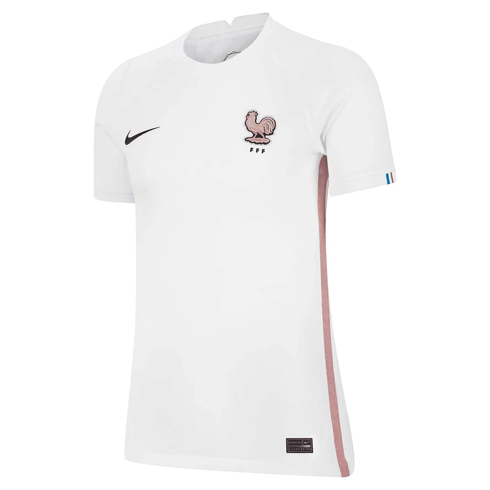 Maillot vierge réplique de l'équipe nationale France féminine Nike 2022/23 extérieur pour femme Blanc