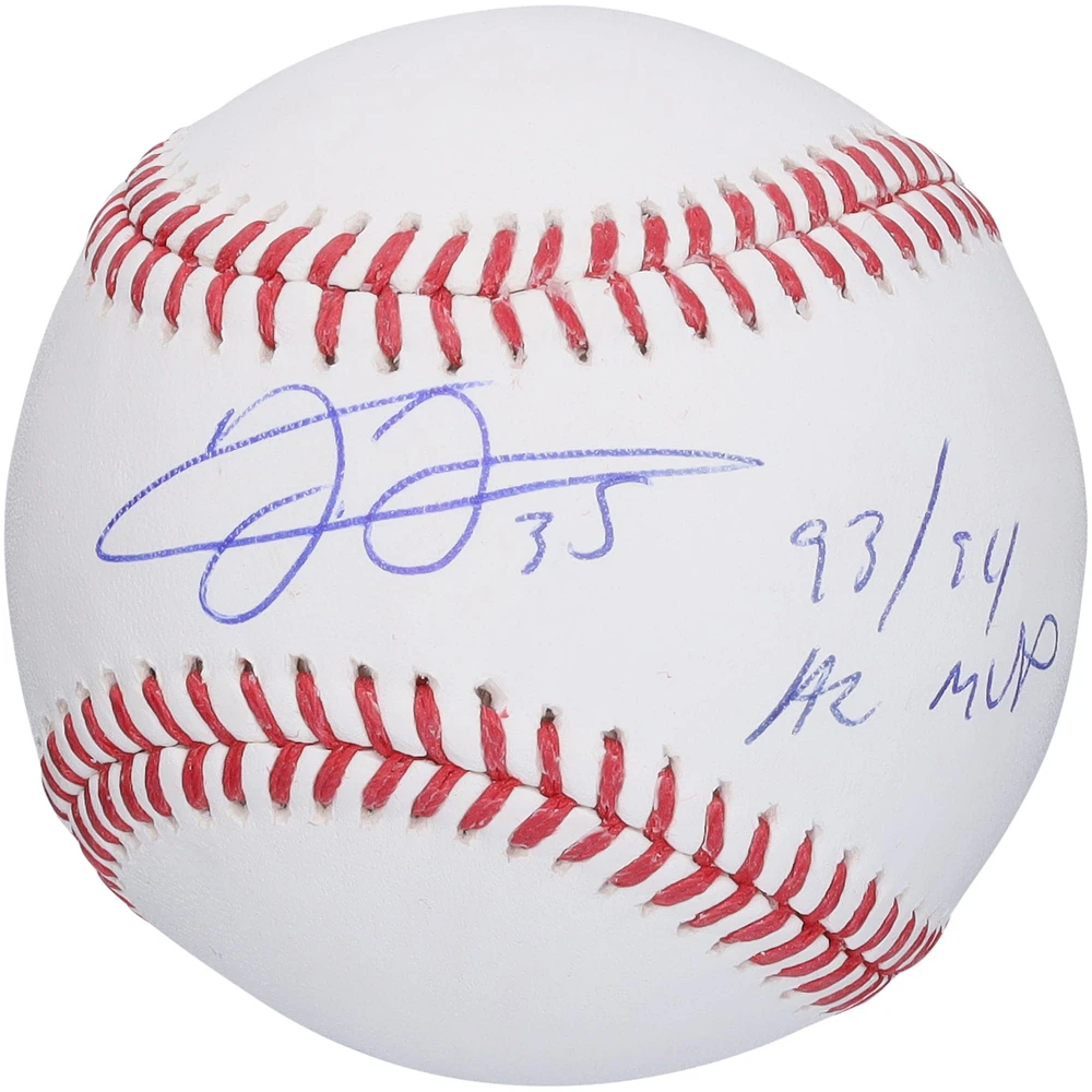 Frank Thomas Chicago White Sox Autographed Baseball with "93 & 94 AL MVP" Inscription