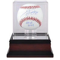 Frank Thomas Chicago White Sox Autographed Baseball with "HOF 2014" Inscription and Mahogany Baseball Display Case