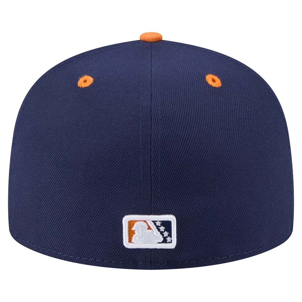 Men's New Era Navy Fredericksburg Nationals Copa de la Diversión 59FIFTY Fitted Hat