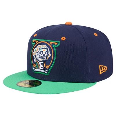 Men's New Era Navy Fredericksburg Nationals Copa de la Diversión 59FIFTY Fitted Hat
