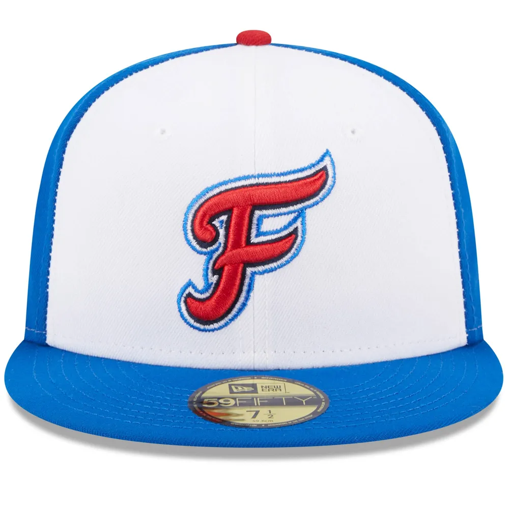 Casquette ajustée New Era Fredericksburg Nationals Authentic Collection avec logo alternatif 59FIFTY pour homme, blanc