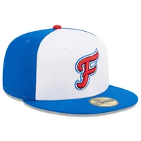 Casquette ajustée New Era Fredericksburg Nationals Authentic Collection avec logo alternatif 59FIFTY pour homme, blanc