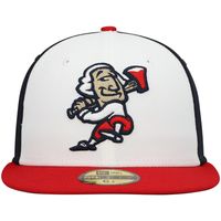 Men's New Era White Fredericksburg Nationals Authentic Collection Team Alternate 59FIFTY Fitted Hat