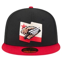 Men's New Era  Black/Red Fresno Grizzlies Authentic Collection 59FIFTY Fitted Hat