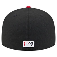 Men's New Era  Black/Red Fresno Grizzlies Authentic Collection 59FIFTY Fitted Hat