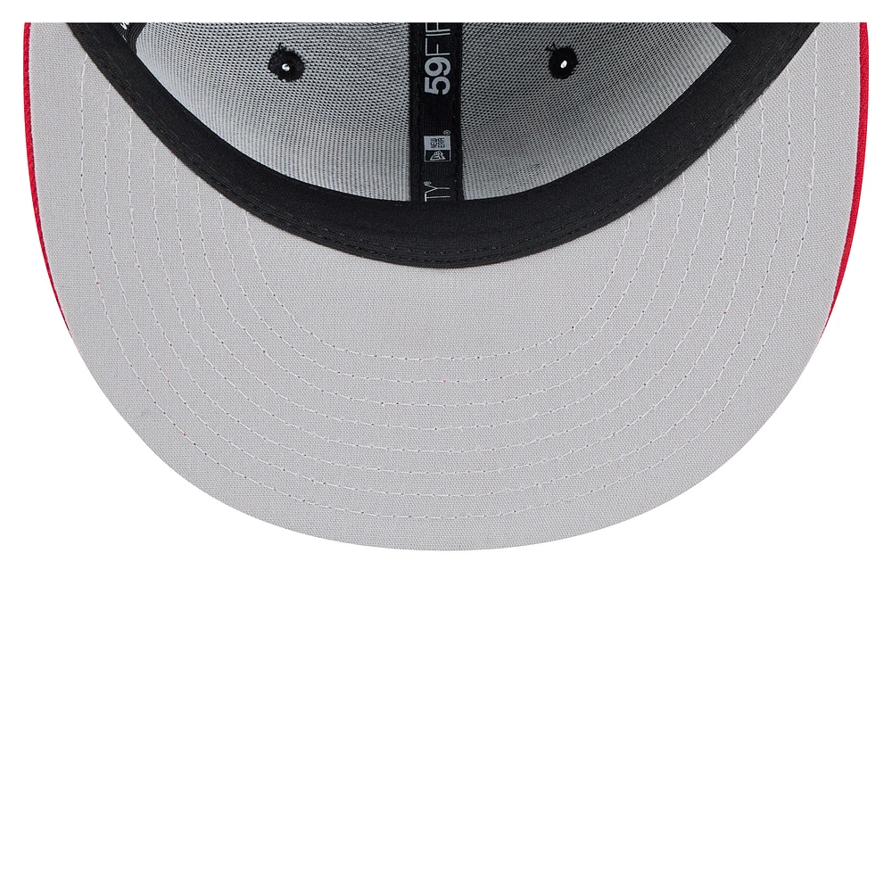 Men's New Era  Black/Red Fresno Grizzlies Authentic Collection 59FIFTY Fitted Hat