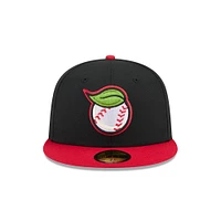 Casquette ajustée 59FIFTY Fresno Grizzlies noire New Era pour homme