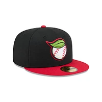 Casquette ajustée 59FIFTY Fresno Grizzlies noire New Era pour homme