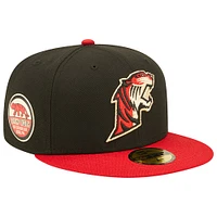 Men's New Era Black/Red Fresno Grizzlies Tigers Theme Night 59FIFTY Fitted Hat