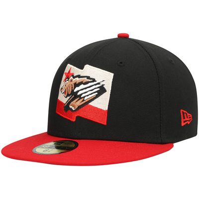 Men's New Era Black Fresno Grizzlies Alternate Authentic Collection 59FIFTY Fitted Hat