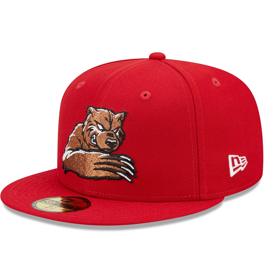 Casquette ajustée 59FIFTY Fresno Grizzlies Marvel x Minor League New Era rouge pour homme